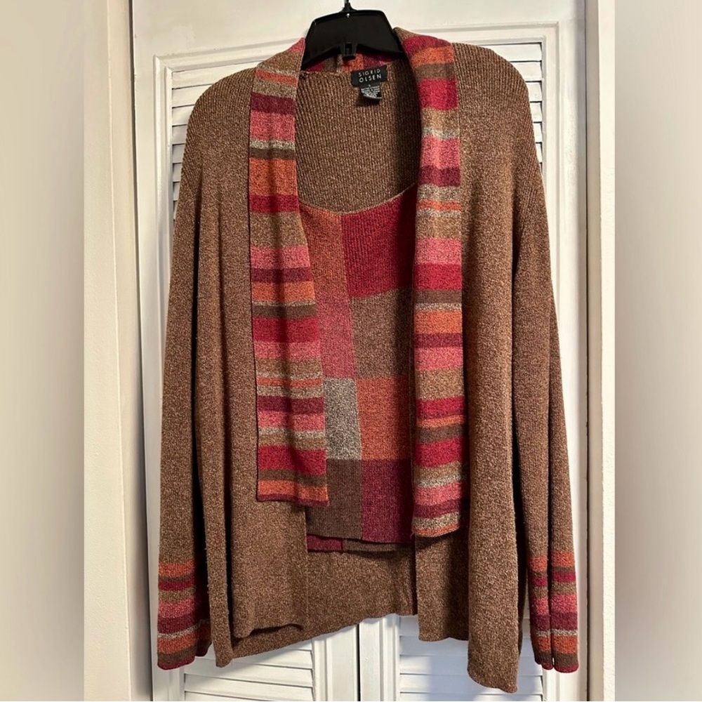 Sigrid Olsen Multicolor Knit Cardigan